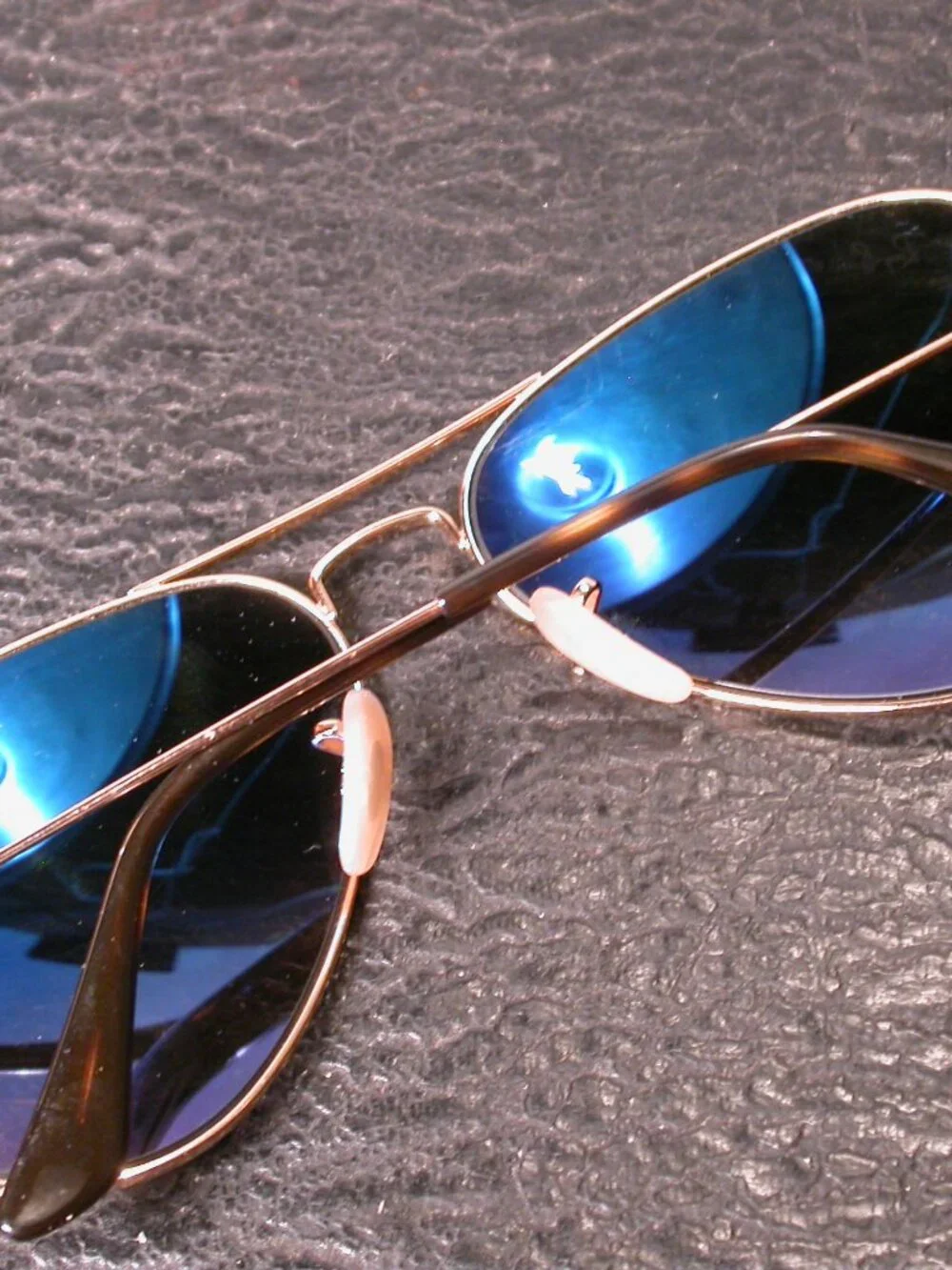 Ray Ban Gold Metal Classic Large Aviator Shades Sunglasses Made in ITALY